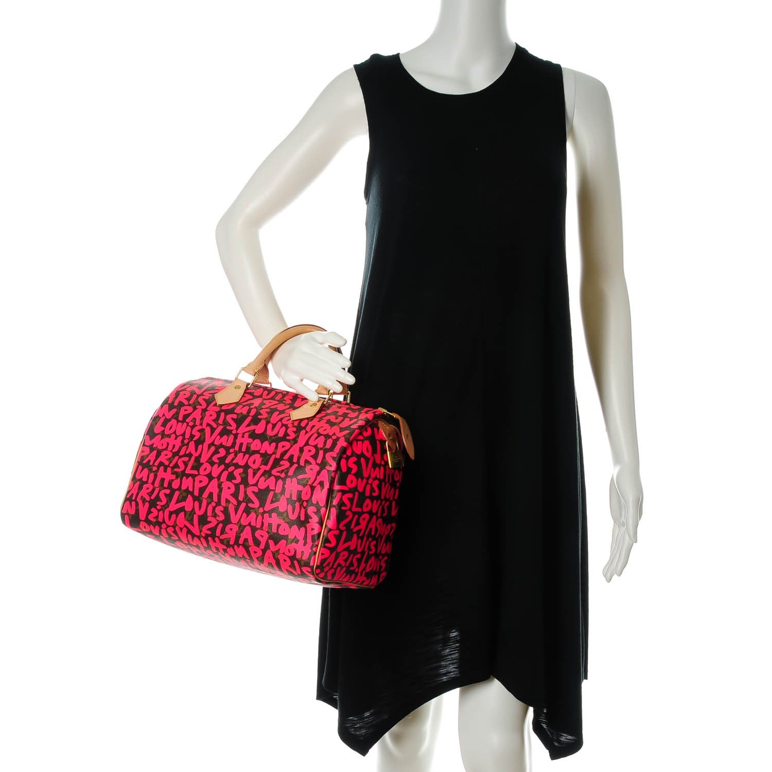 Louis Vuitton Monogram Graffiti Speedy 30 Fuchsia 2 of 7