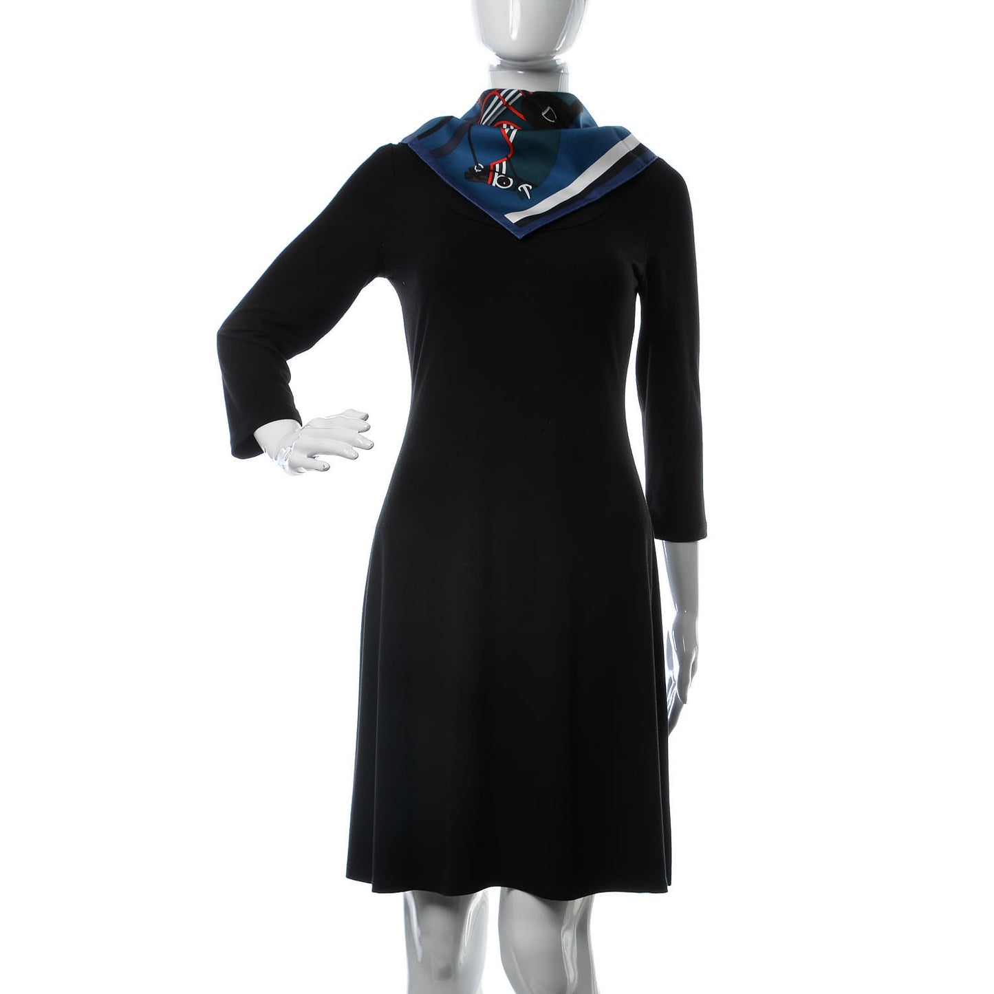 Silk Cheval A La Couveture Pocket Square Bleu Petrole Marine