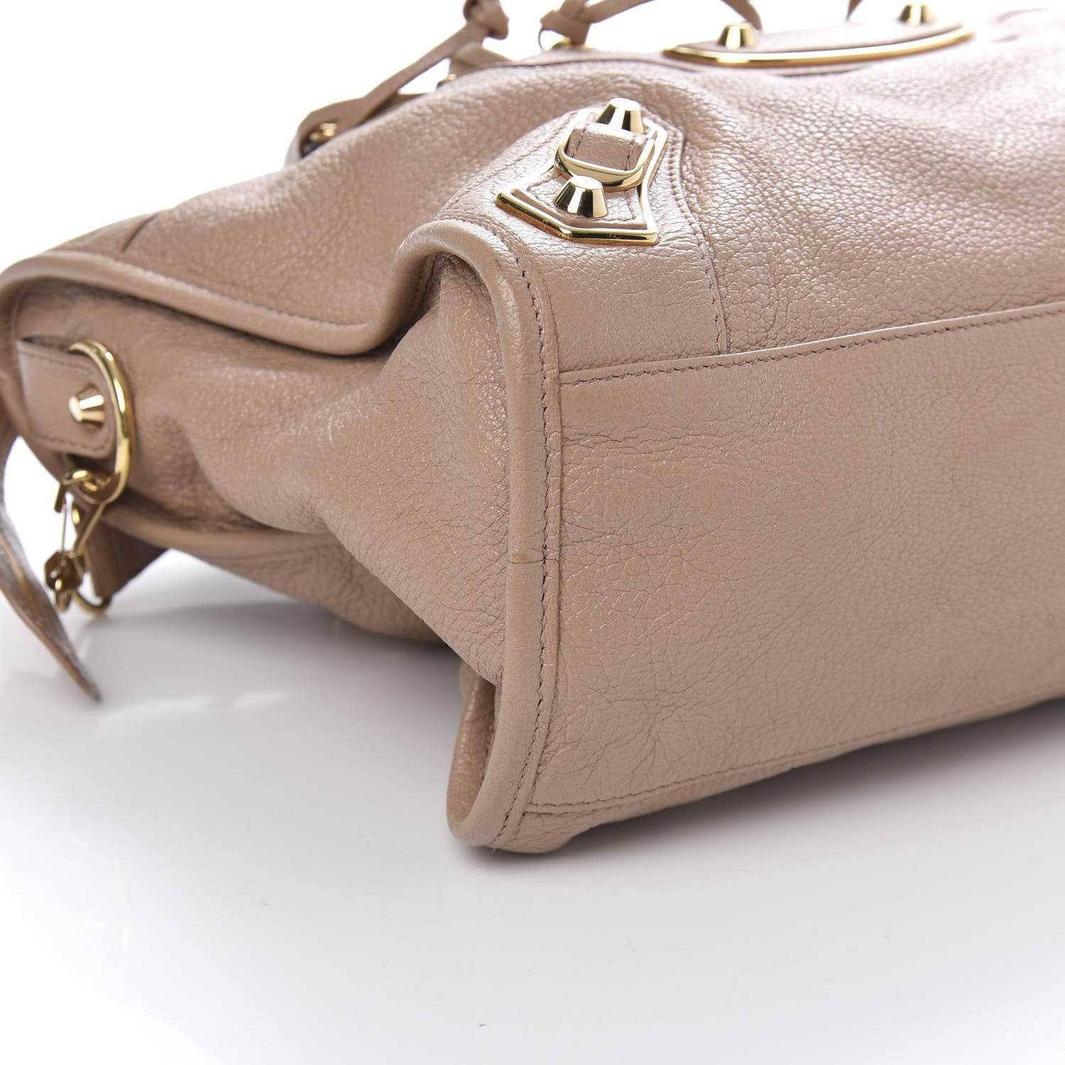 Balenciaga Chevre Gold Metallic Edge Hardware City Rose Des Sables 6 of 13