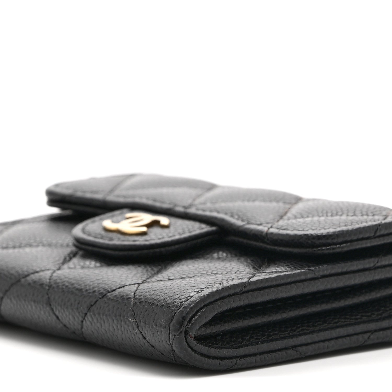 Chanel Caviar Quilted Flap Card Holder Wallet Black 10 of 10