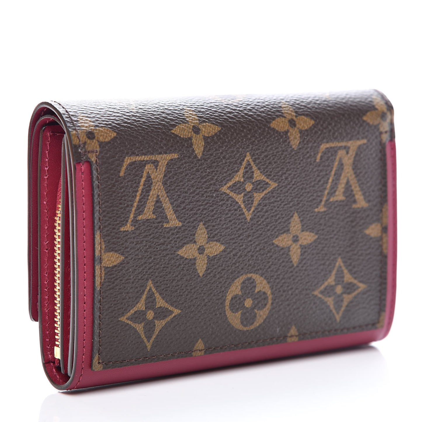 Monogram Flore Compact Wallet Fuchsia