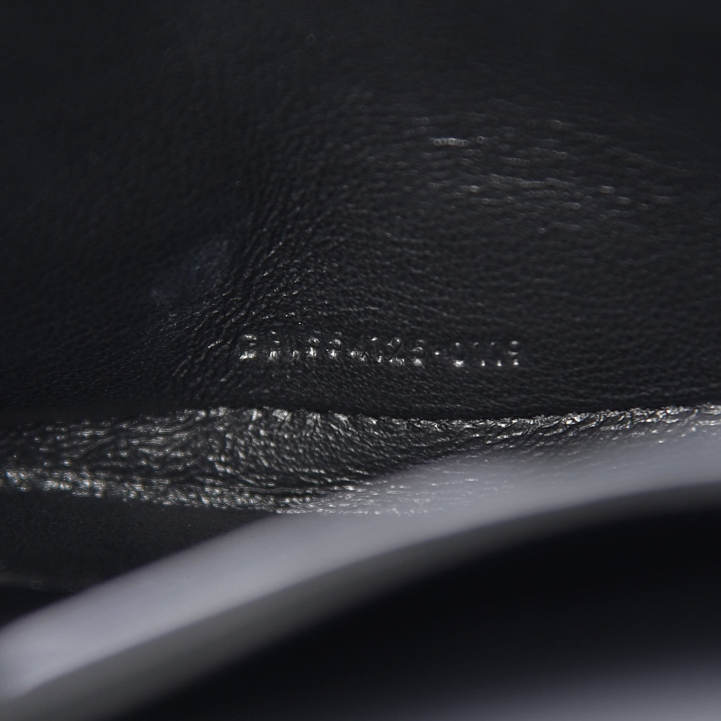 Lambskin Matelasse Monogram Vicky Chain Wallet Black