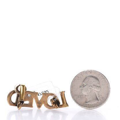 Gucci Metal Pearl Loved Ear Cuff Earring Aged Gold 2 of 4