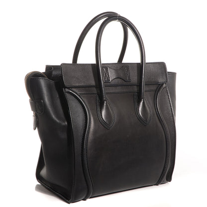 Celine Smooth Calfskin Mini Luggage Black 3 of 9