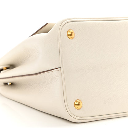 Prada Vitello Daino Flap Shoulder Bag Talco 10 of 11
