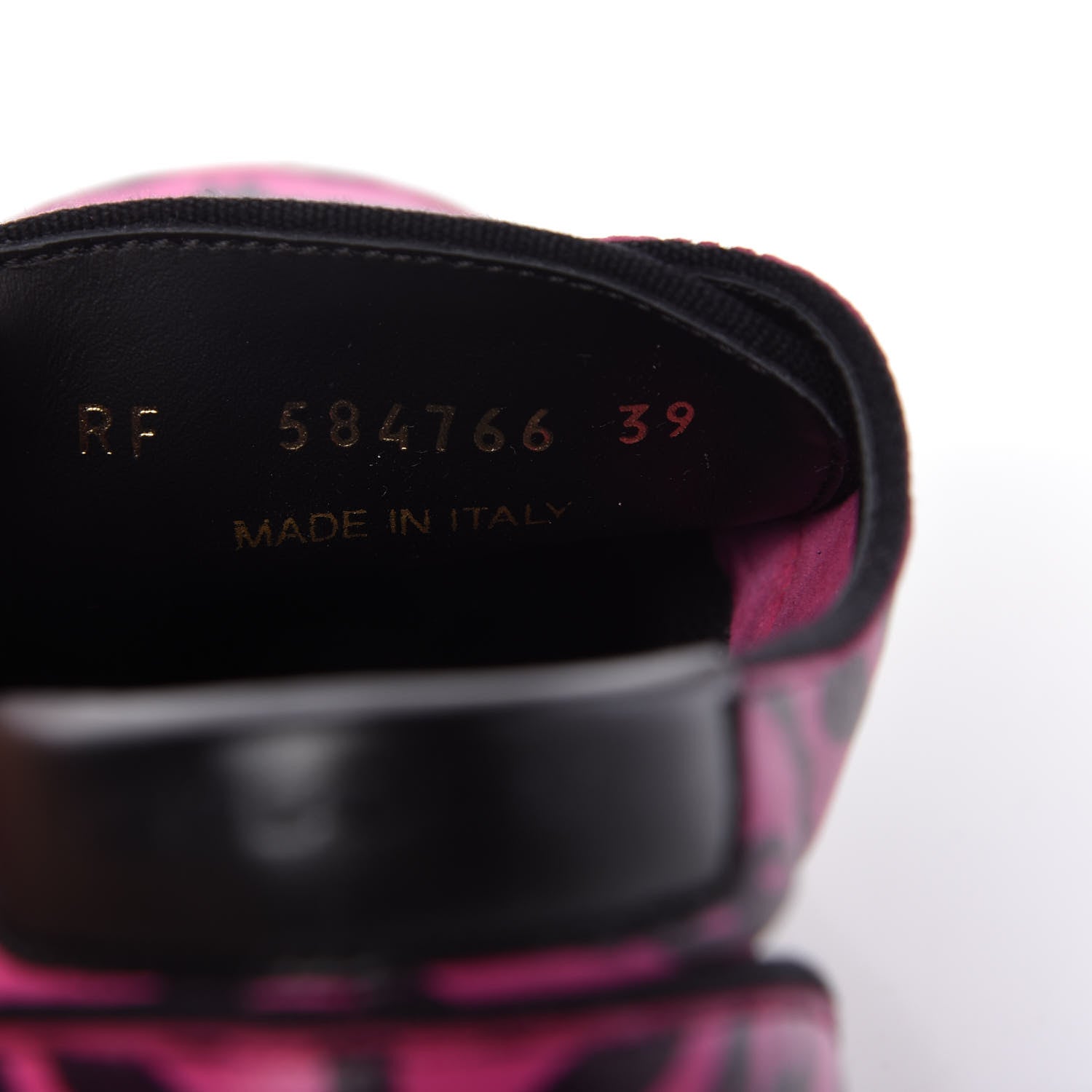 Saint Laurent Nappa Zebra Venice Sneakers 39 Fuchsia Black 9 of 10