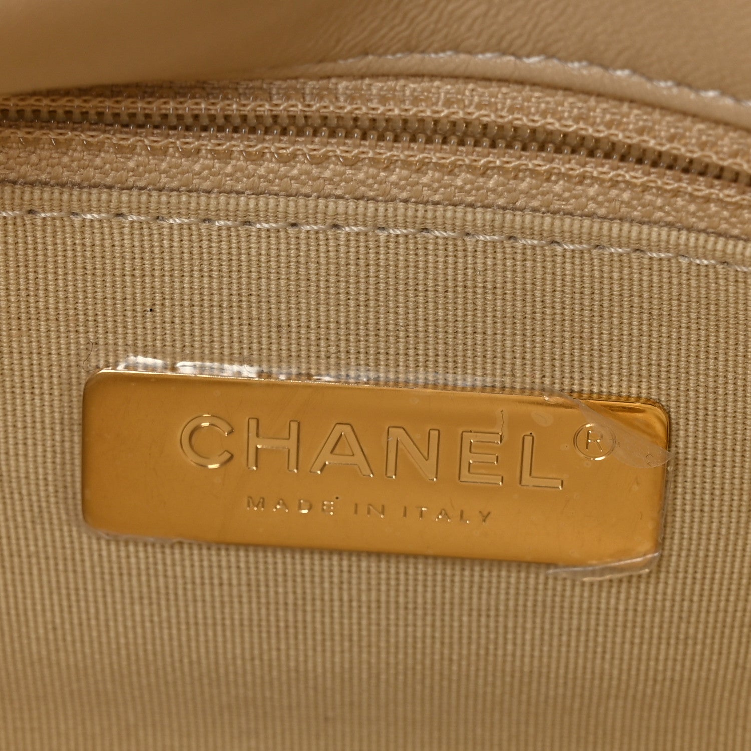 Chanel Lambskin Quilted Large Chanel 19 Flap Beige 6 of 9
