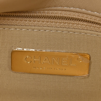 Chanel Lambskin Quilted Large Chanel 19 Flap Beige 6 of 9