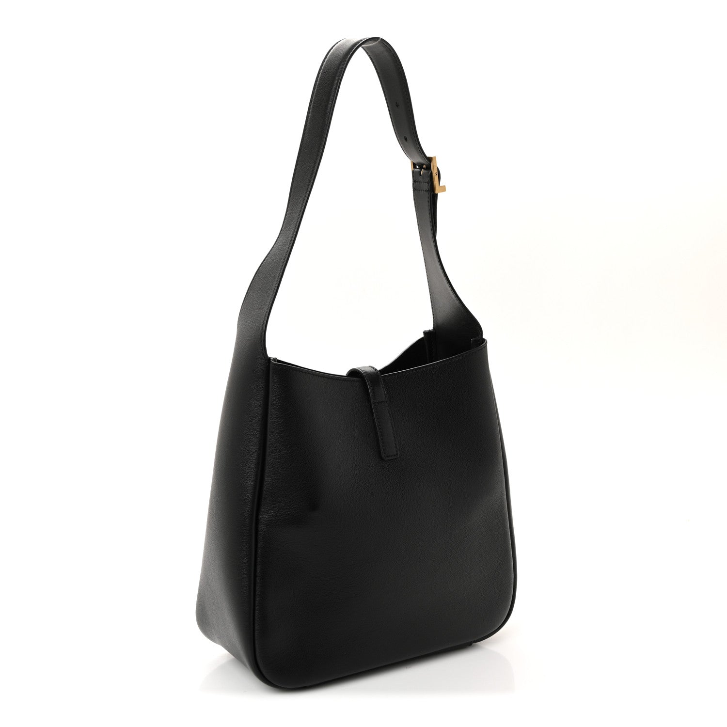 Saint Laurent Smooth Calfskin Small Le 5 A 7 Soft Hobo Black 3 of 10