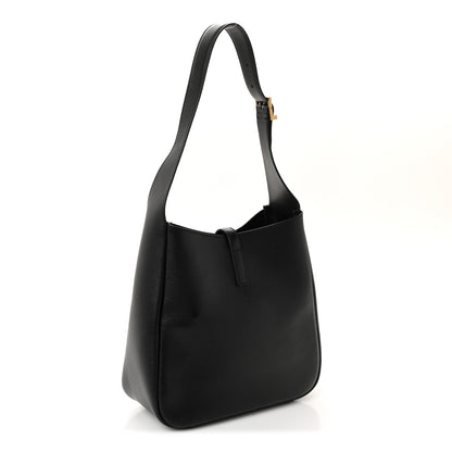 Saint Laurent Smooth Calfskin Small Le 5 A 7 Soft Hobo Black 3 of 10