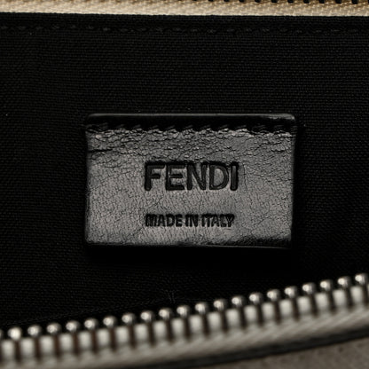 Fendi Glazed Fabric Vitello Liberty FF 1974 Diagonal Flat Clutch Perla Argilla Fragola 6 of 7
