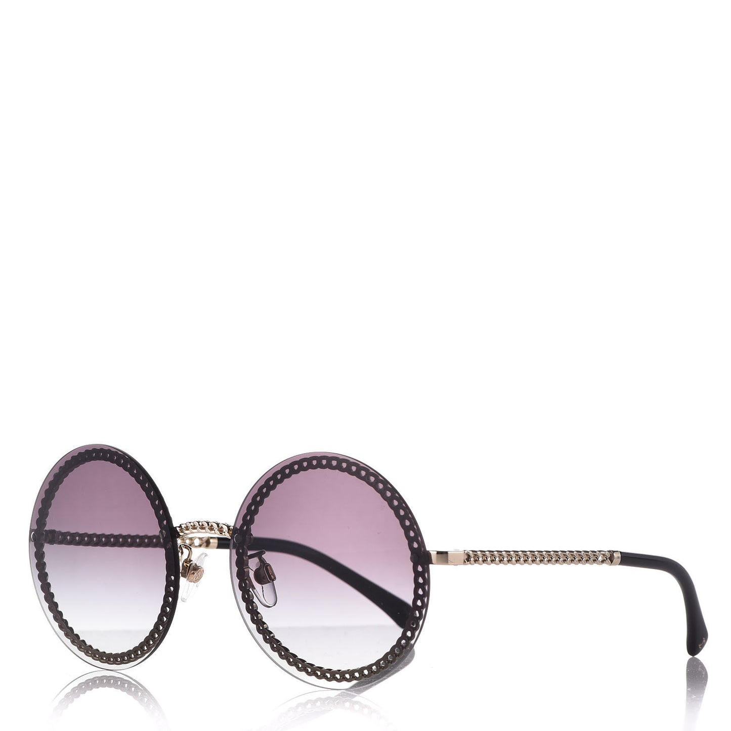 Round Chain Sunglasses 4245 Gold