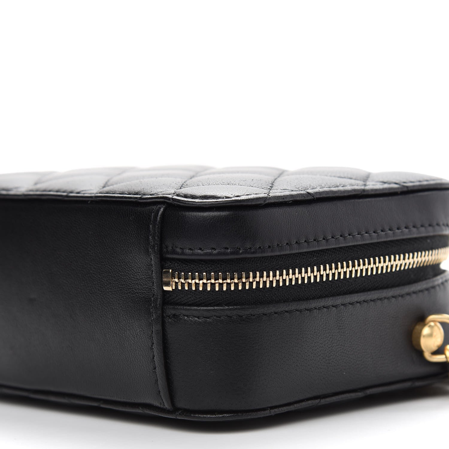 Chanel Lambskin Quilted CC Pearl Crush Camera Case Black 9 of 9