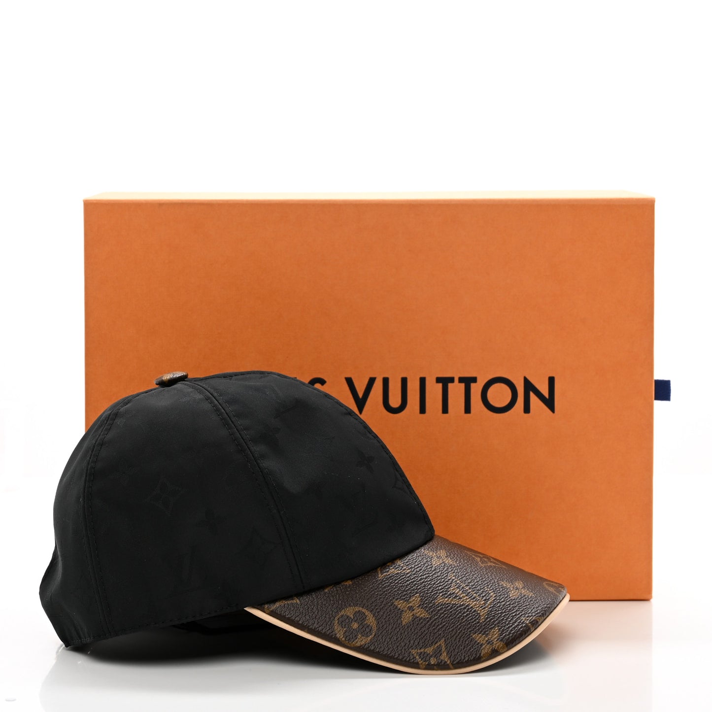 Polyester Silk Monogram LV Get Ready Cap M Black