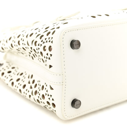 Alaia Calfskin Vienne Wave Mina 20 Bag Blanc Optique 9 of 10