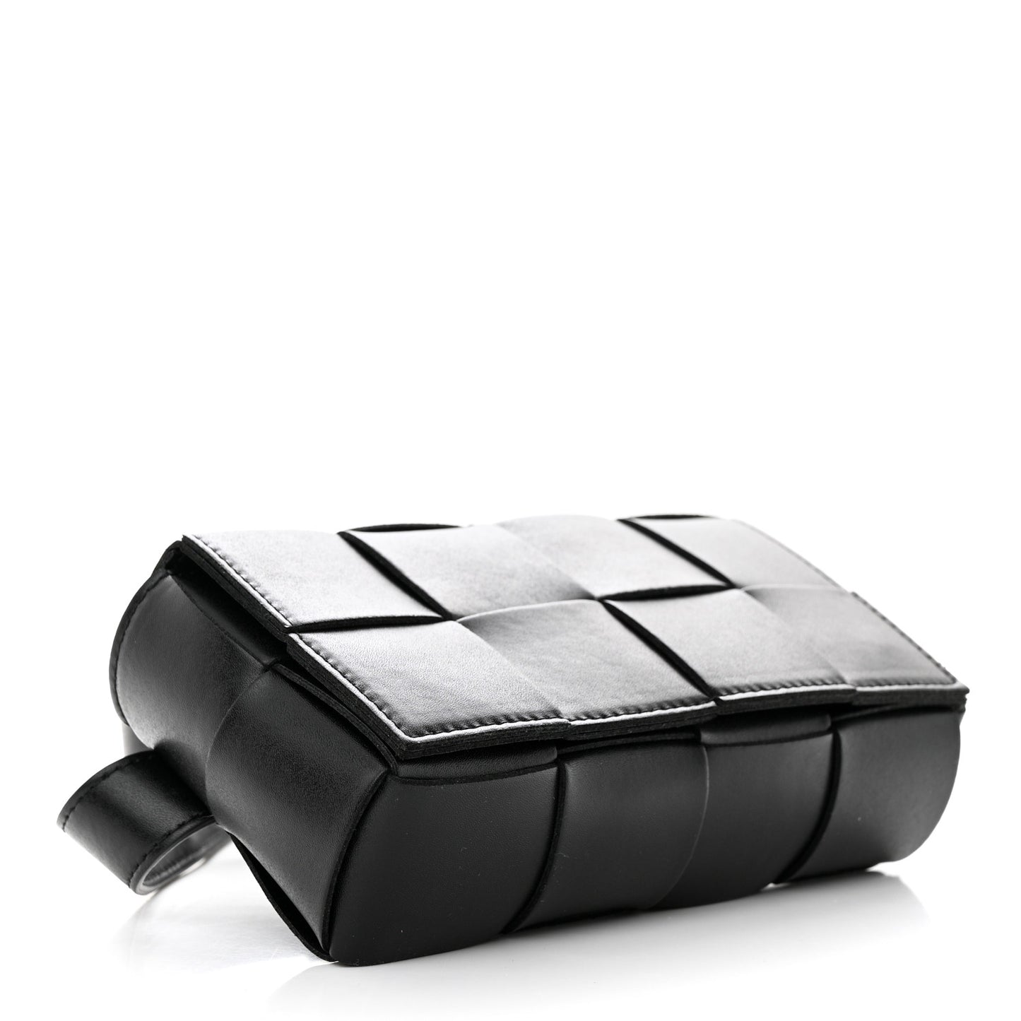 Nappa Maxi Intreccio The Belt Cassette Bag Black