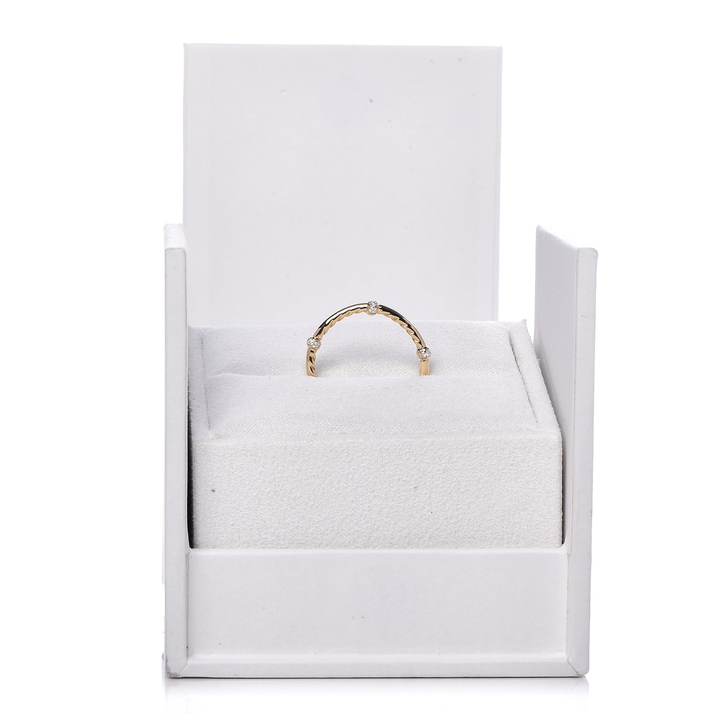 18K Yellow Gold Diamond 1.7mm Astor Single Row Ring 53 6.5