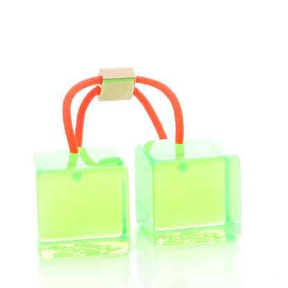 Louis Vuitton Resin Fluo Robert Wilson Hair Cubes Green Orange 7 of 8