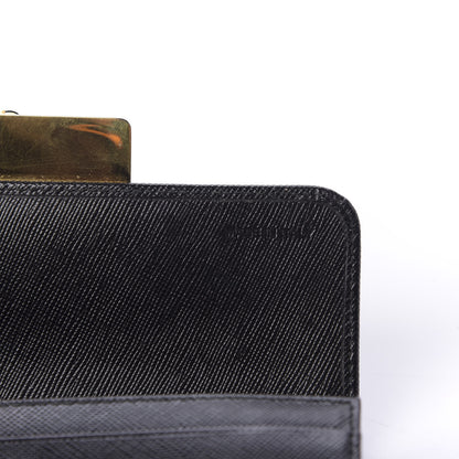 Prada Saffiano Stones Continental Wallet Black 7 of 7