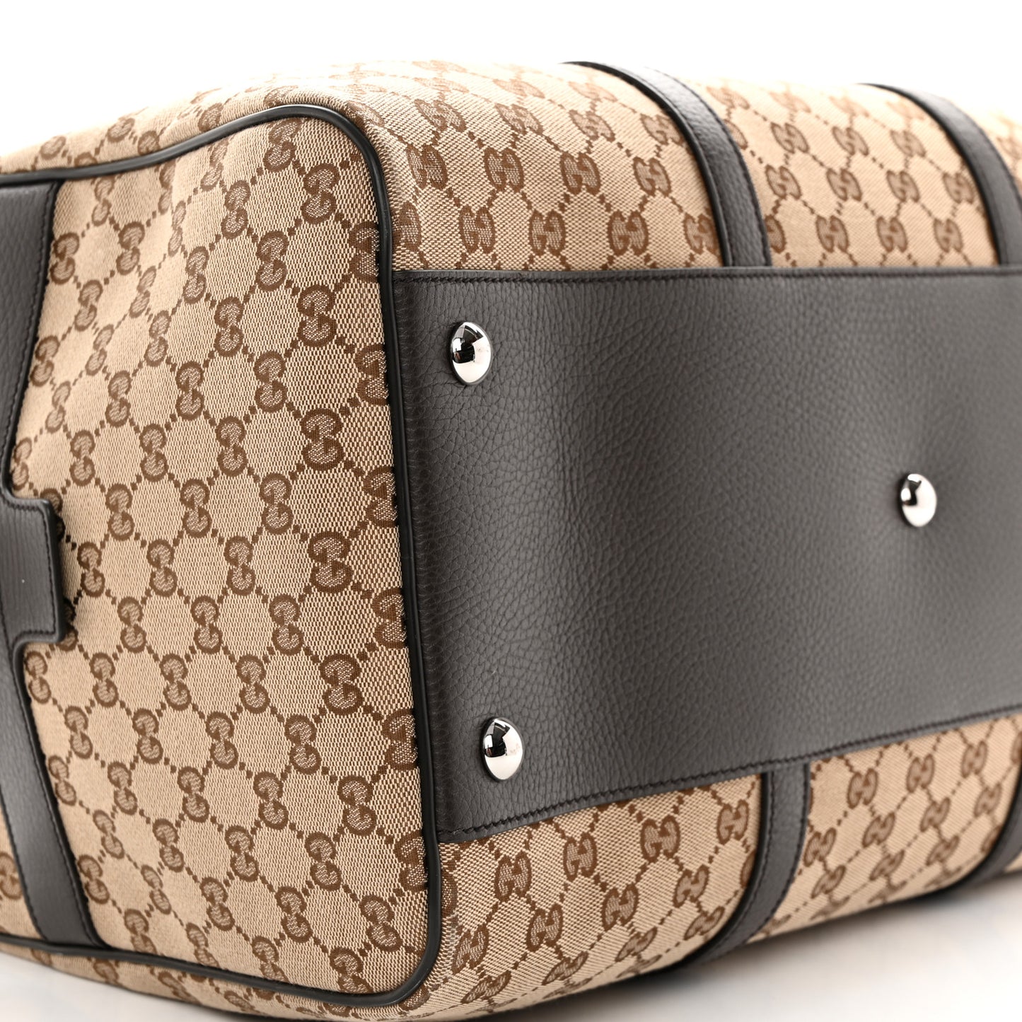 Monogram Dollar Calfskin Boston Duffle Bag Beige Ebony Testa di Moro Marrone Scuro