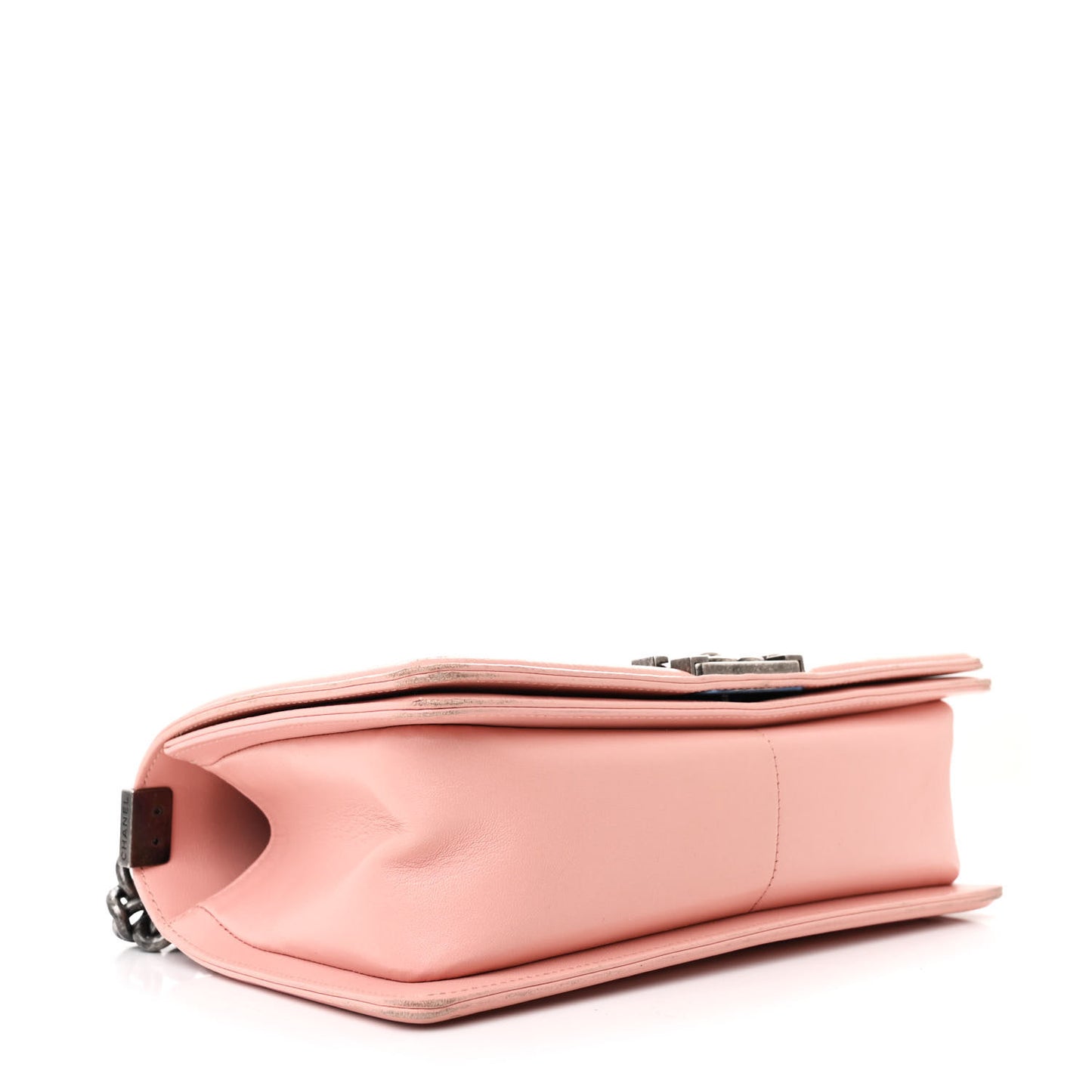 Lambskin Quilted Medium Boy Flap Light Pink