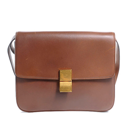 Celine Leather Large Classic Box Flap Bag Camel 1 of 7