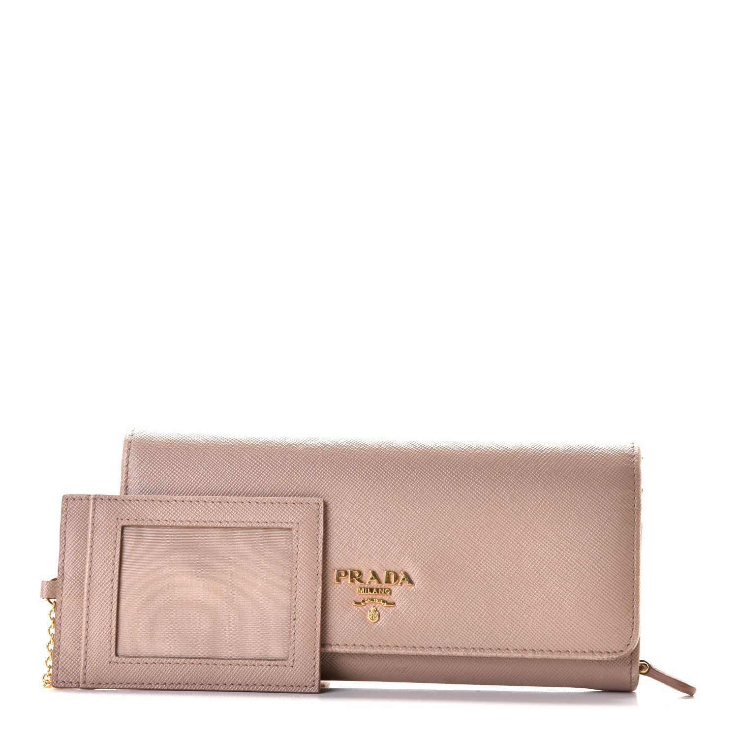 Prada Saffiano Metal Continental Flap Wallet Cammeo 11 of 11