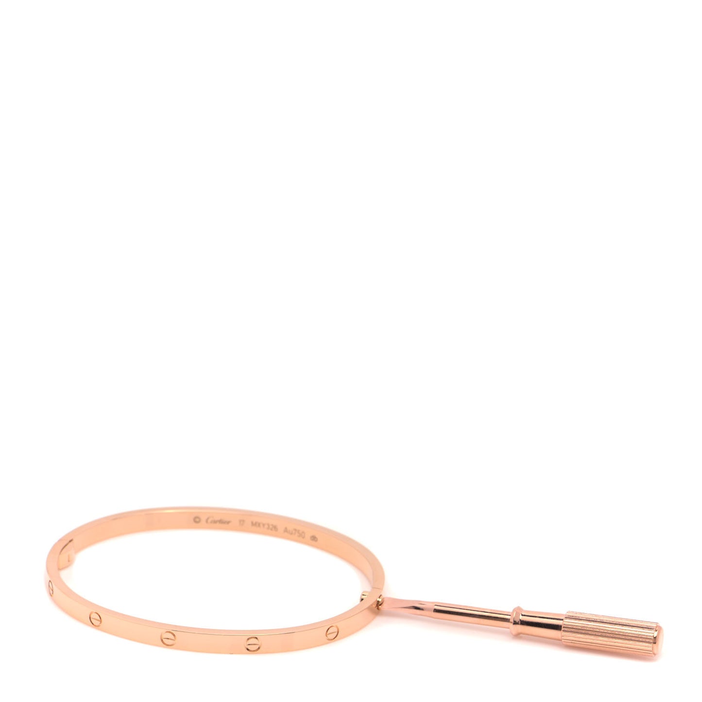 18K Pink Gold Small LOVE Bracelet 17
