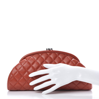 Chanel Lambskin Quilted Timeless Clutch Red 2 of 8