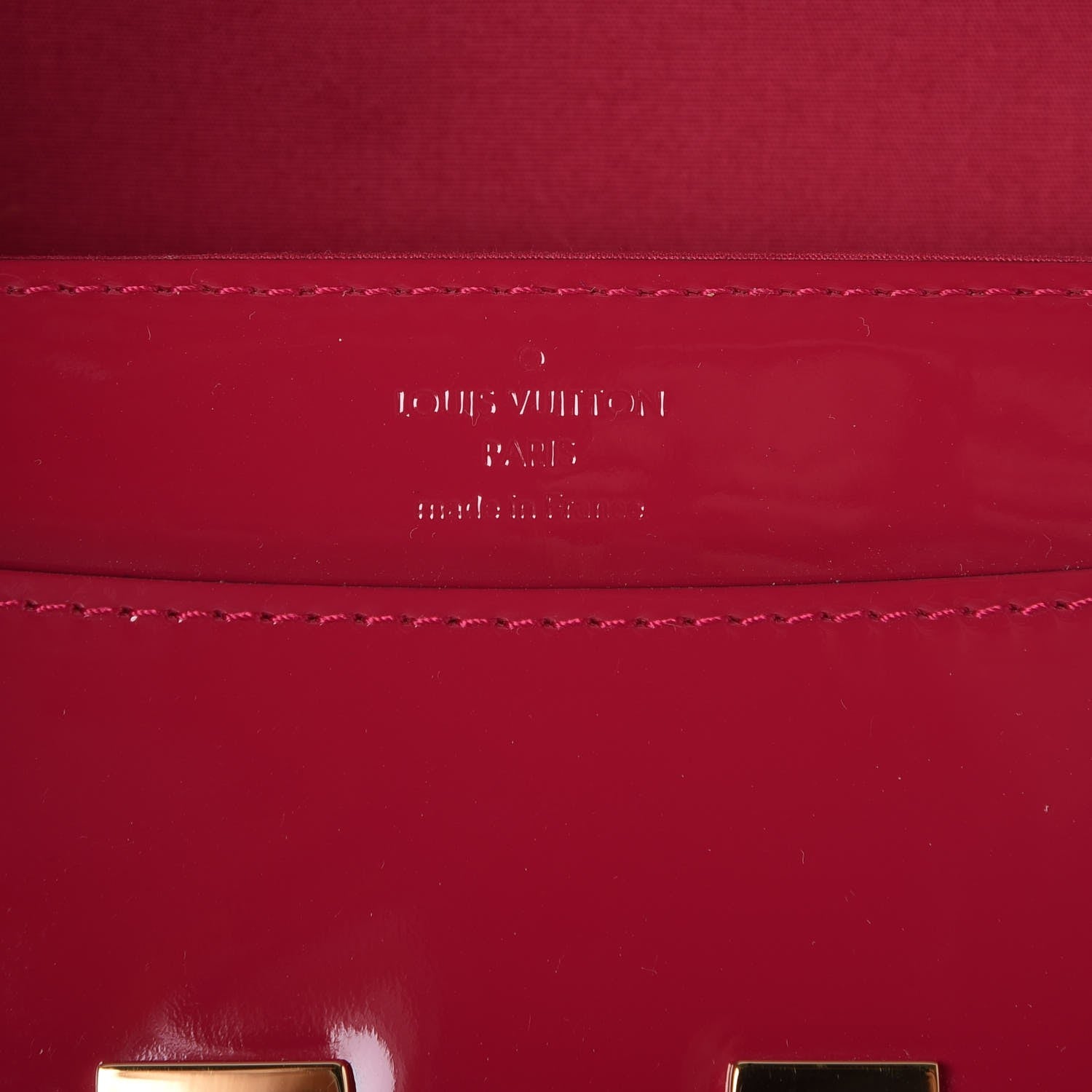 Louis Vuitton Patent Louise Clutch Rose Indien 5 of 7