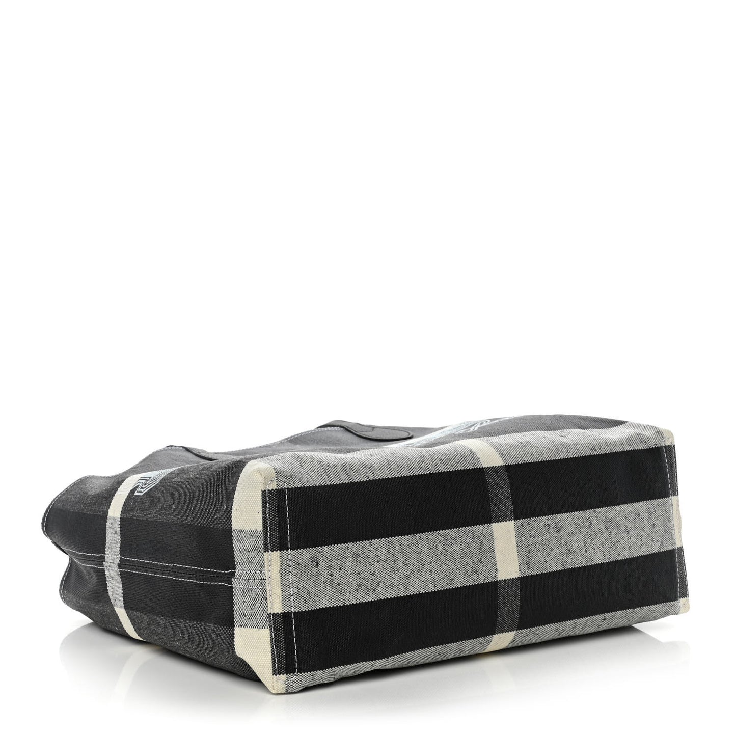 Coated Canvas Mega Check Medium Doodle Tote Black