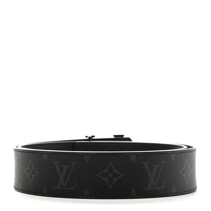 Louis Vuitton Monogram Eclipse Taigarama 40mm LV Initiales Reversible Belt 95 38 Black 3 of 8