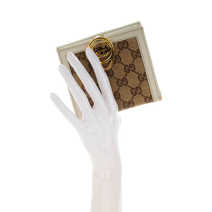 Gucci Monogram Interlocking Icon French Flap Wallet Off White 2 of 8