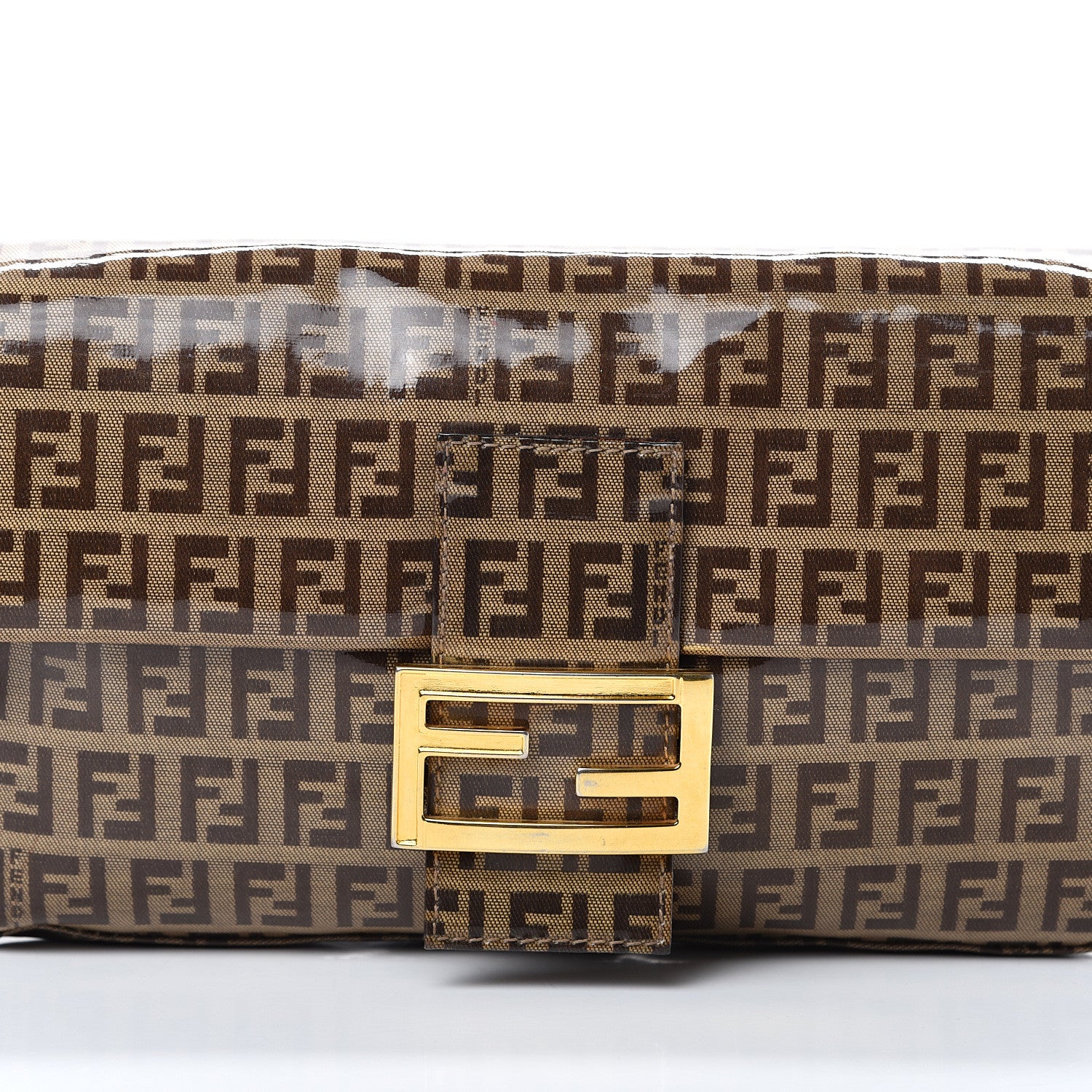 Fendi Vinyl Zucchino Baguette Tobacco 8 of 11
