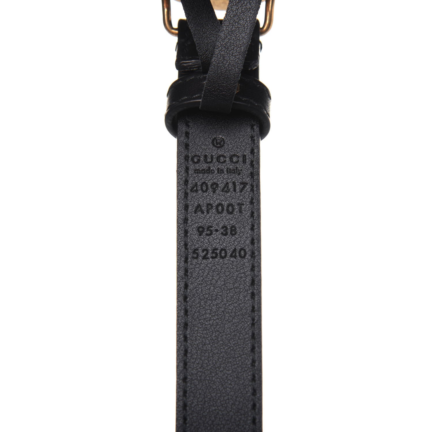Gucci Calfskin Double G 20mm Belt 95 38 Black 3 of 7