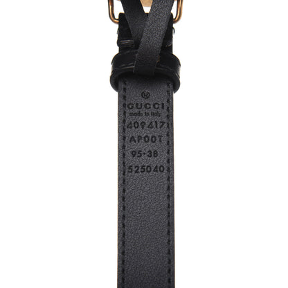 Gucci Calfskin Double G 20mm Belt 95 38 Black 3 of 7