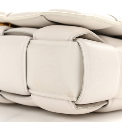 Bottega Veneta Lambskin Maxi Intreccio Padded Chain Cassette Crossbody Bag White 10 of 10