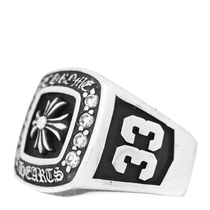 Chrome Hearts Sterling Silver Diamond Large Champion Ring 58 8.25 4 of 5