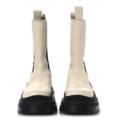 Bottega Veneta Calfskin The Tire Chelsea Boots 39 Sea Salt Black 3 of 13