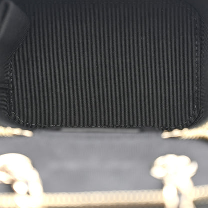 Chanel Lambskin Quilted Mini Camellia Bow Vanity Case With Chain Black 5 of 10