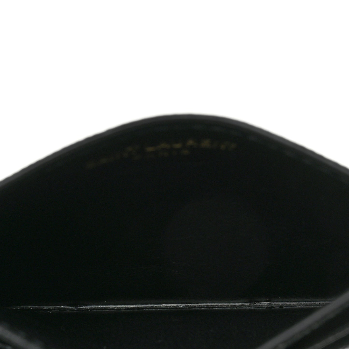 Grain De Poudre Matelasse Chevron Monogram Credit Card Case Black