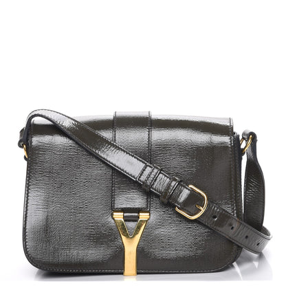 Saint Laurent Patent Calfskin Classic Y Satchel Olive 1 of 7