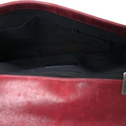 Chanel Nubuck Chesterfield Quilted Large Celtic Boy Flap Red 5 of 10