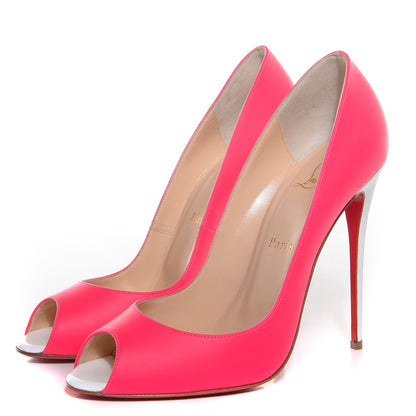 Christian Louboutin Jazz Calf Youpi 120 Pumps 39.5 Fuchsia White 3 of 7