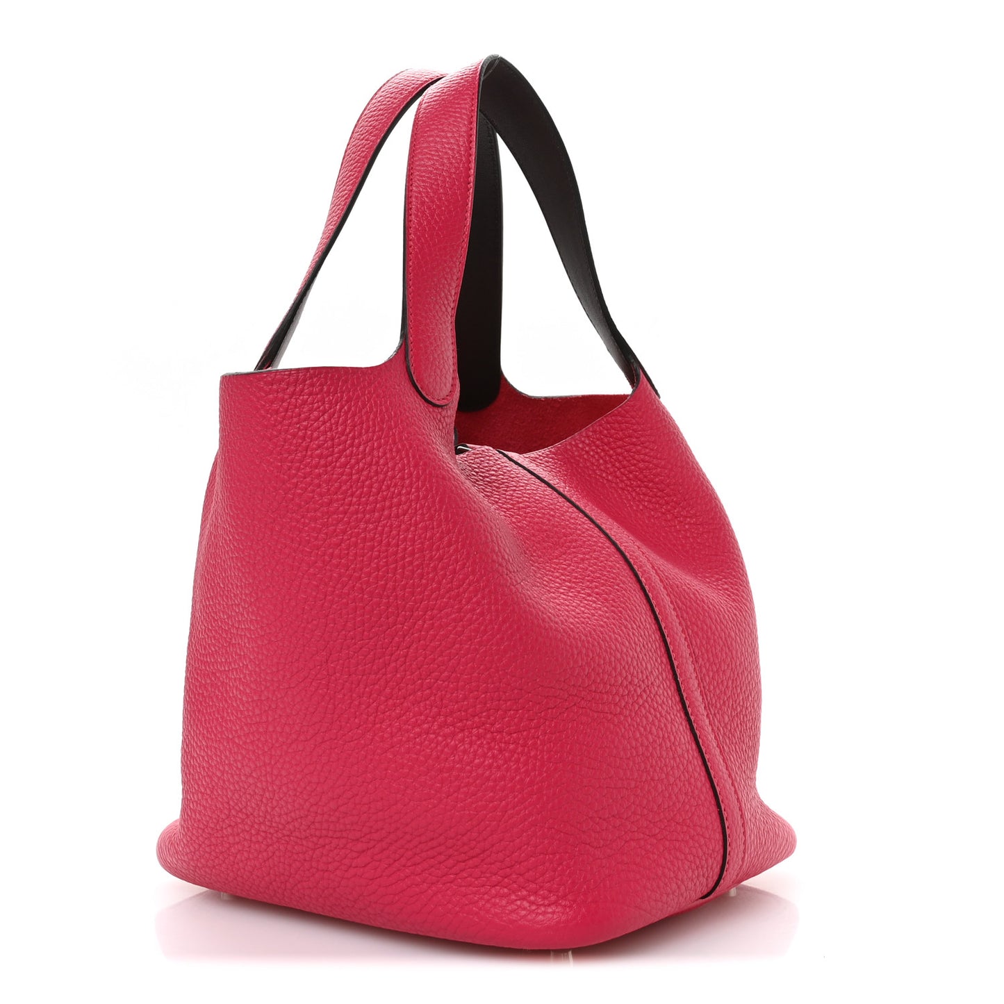 Taurillon Clemence Swift Eclat Picotin Lock 22 MM Framboise Rouge Sellier
