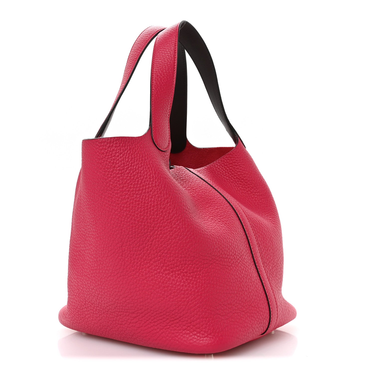 Hermes Taurillon Clemence Swift Eclat Picotin Lock 22 MM Framboise Rouge Sellier 3 of 12