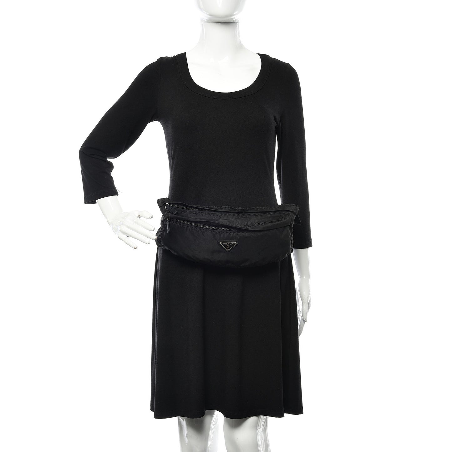 Tessuto Nylon Montagna Belt Bag Black