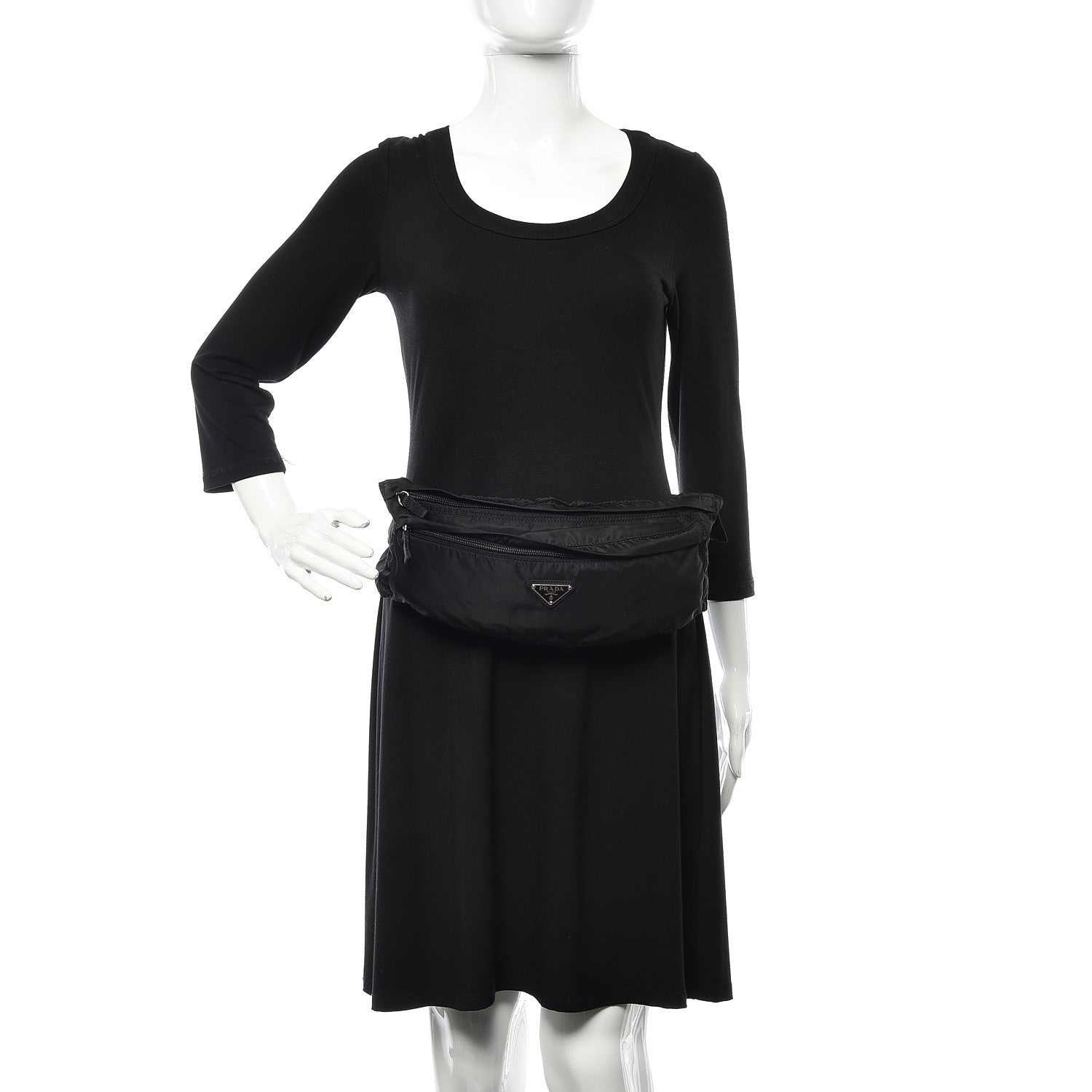 Prada Tessuto Nylon Montagna Belt Bag Black 2 of 10