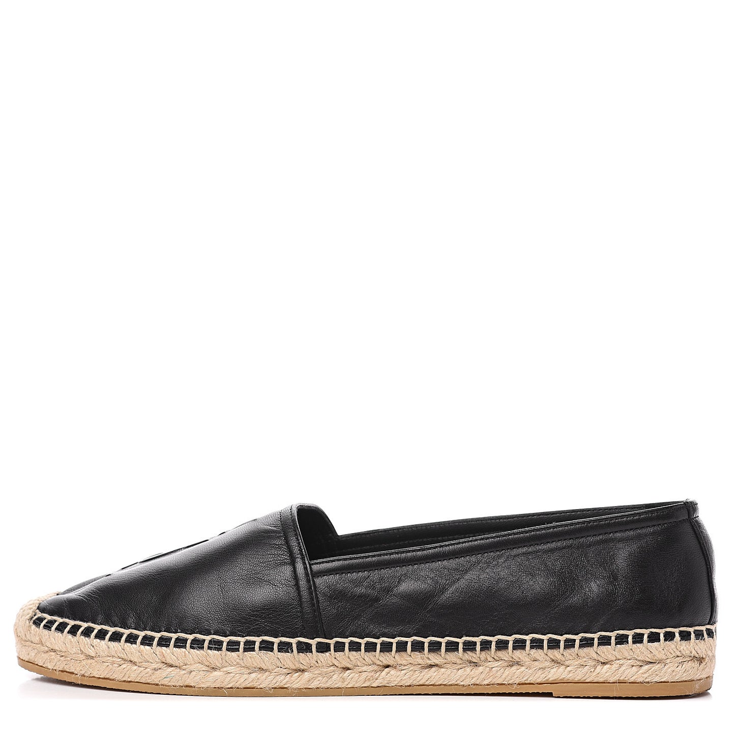 Lambskin Monogram Espadrilles 39.5 Black