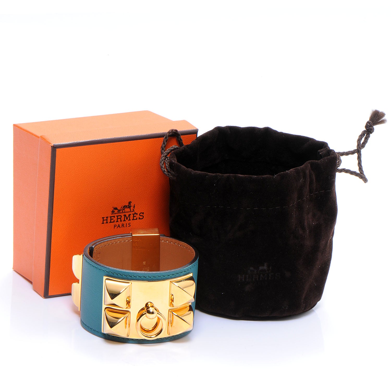 Hermes Swift Collier de Chien CDC Bracelet Small Malachite 4 of 6